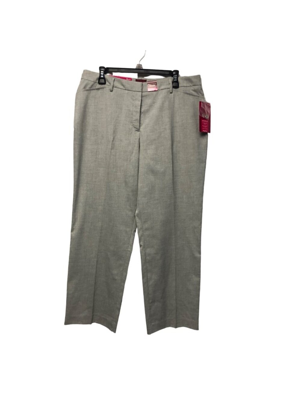 212 Collection Straight Leg Pants Womens Size 16 Petite Light Gray Trousers NEW